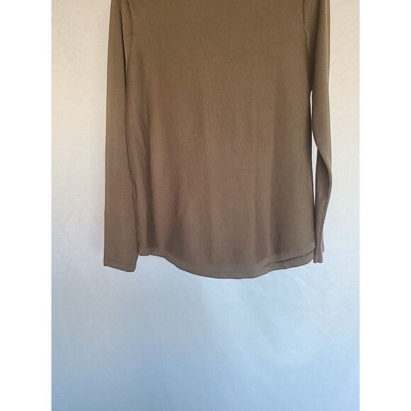 Chico's size 1 Pullover Long Sleeve Sweater Deep Olive Y2K - Picture 10 of 10
